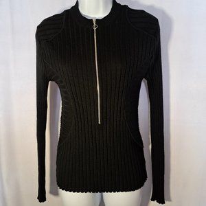 GEORGES RECH Maille TOP Sz (5) S - M sweater front zip OLD MONEY CORPCORE CASUAL